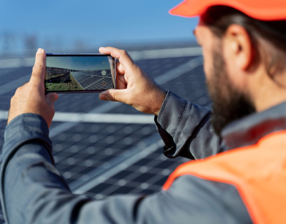 Um app único mostra câmera, alarme e geração solar?